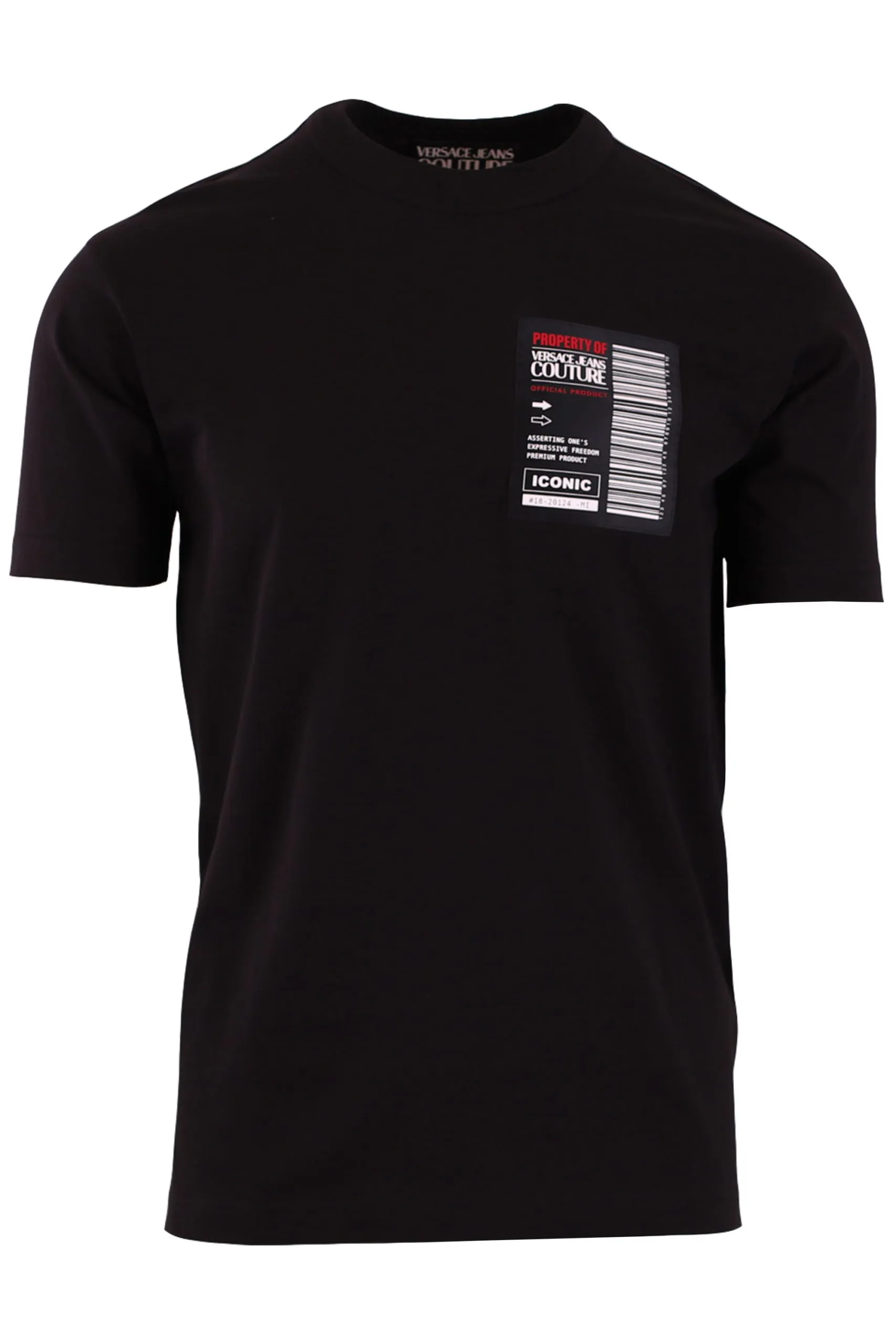 Camiseta negra con logo código de barras