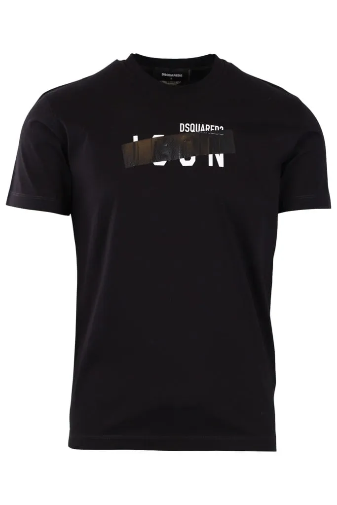 Camiseta negra con logotipo 