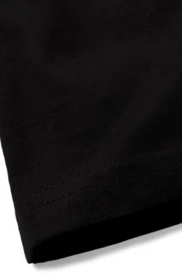 Camiseta para niños en punto de algodón con logo cuadrado estampado
