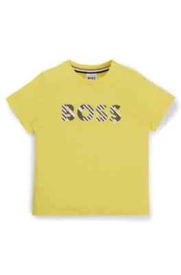 Camiseta para niños en punto de algodón con logo grabado