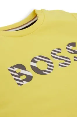 Camiseta para niños en punto de algodón con logo grabado