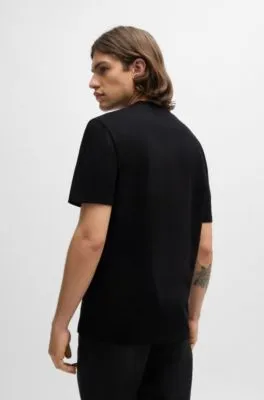 Camiseta regular fit de punto de algodón con gráfico de un animal
