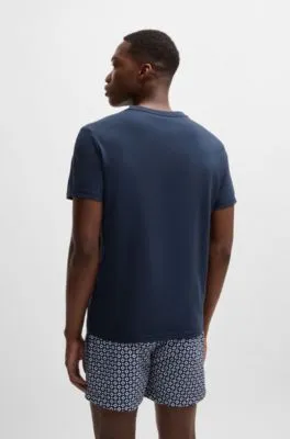 Camiseta regular fit de punto de algodón con protección solar UV 50+