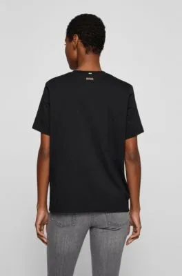Camiseta relaxed fit en punto de algodón