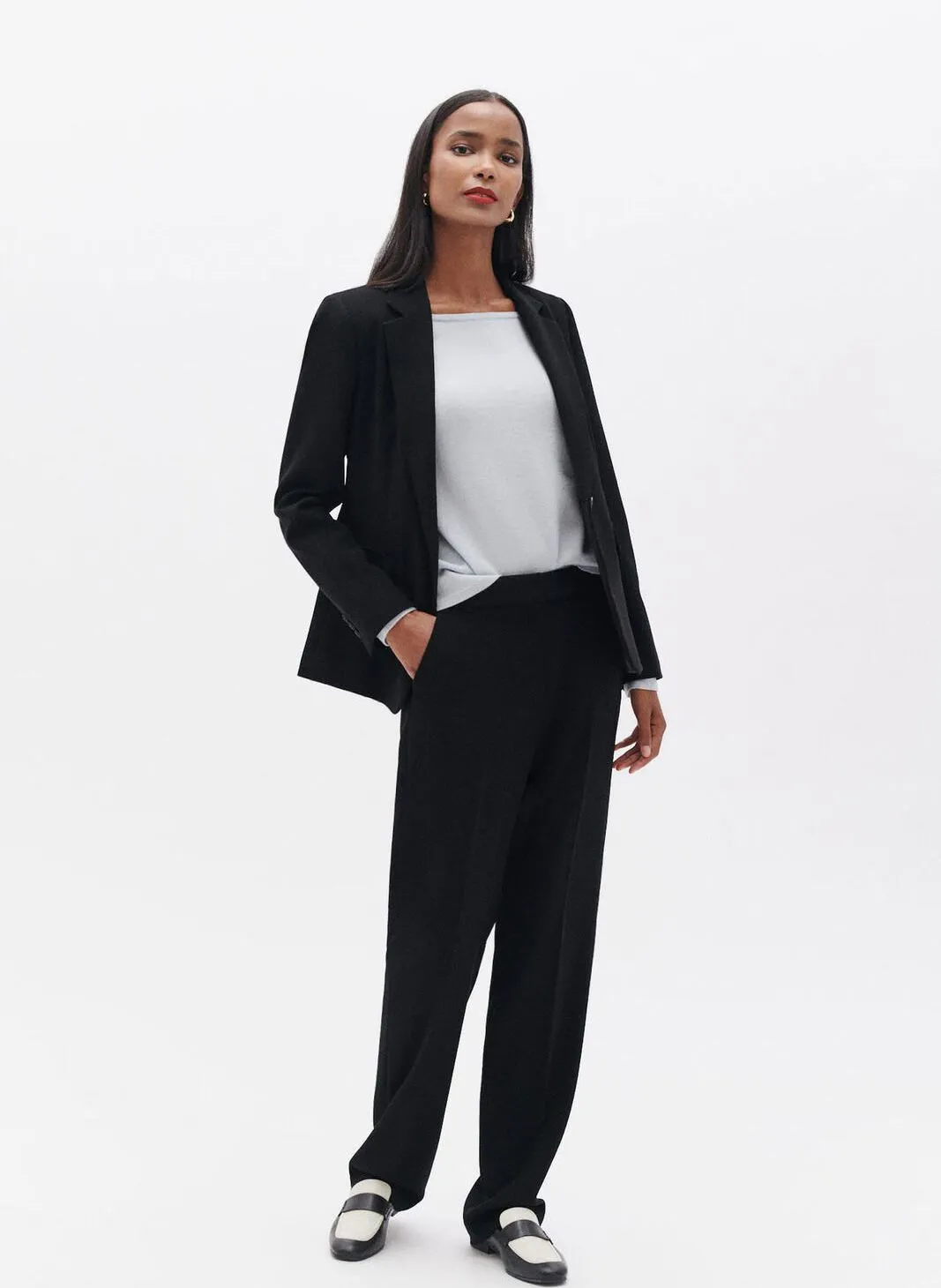 CAROLL PCLEMENT  PANTALóN SASTRE EN NEGRO