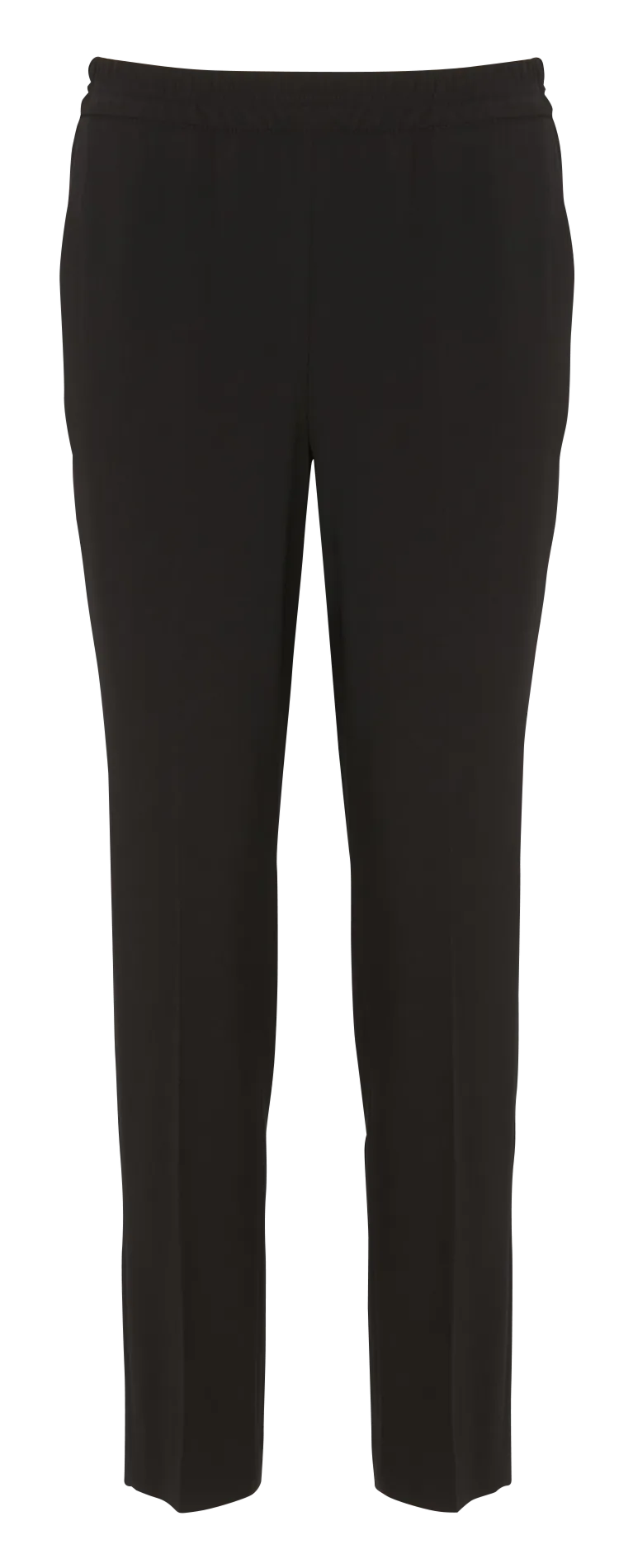 CAROLL PLINE  PANTALóN DE TALLE ALTO CON PINZAS EN NEGRO