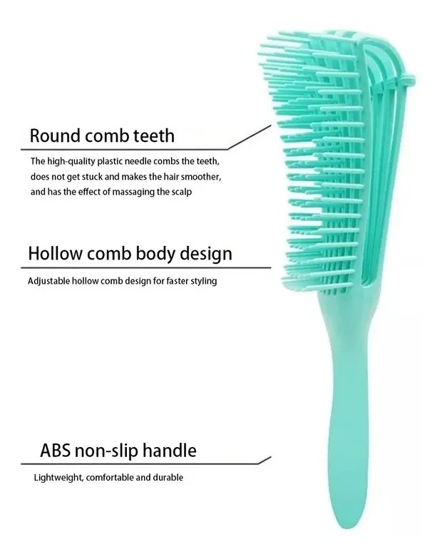 Cepillo Cabello Rizado Ondulado Desenredante Pelo Afro