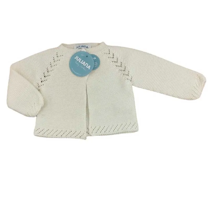 Chaqueta bebé crudo caladita de Juliana