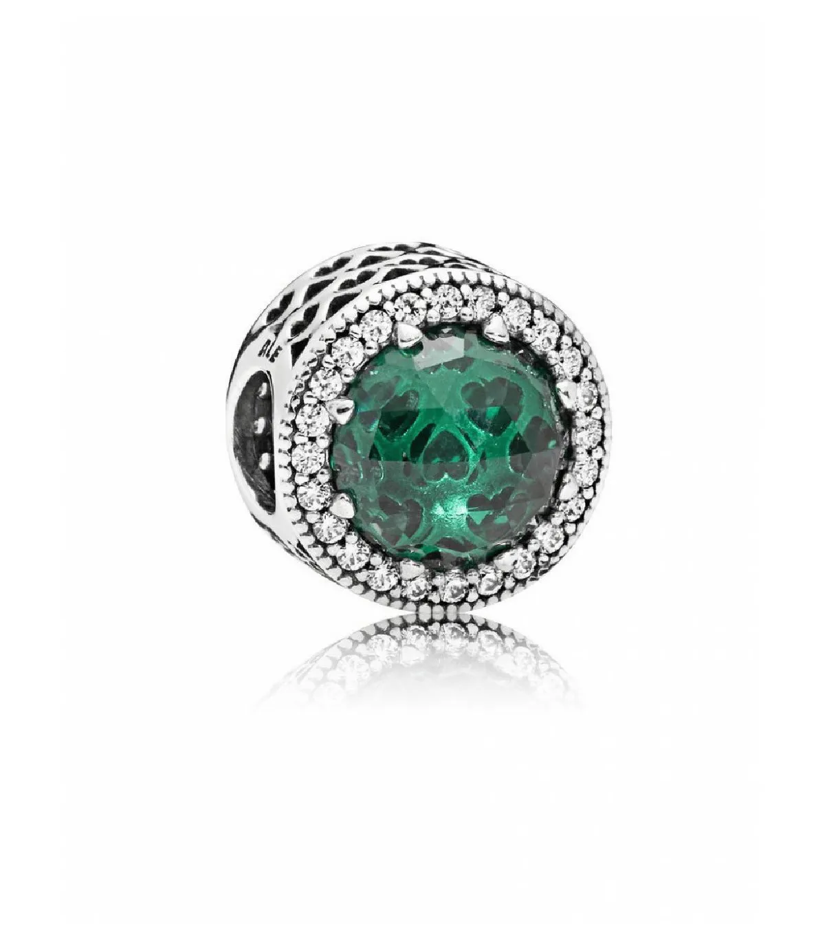 CHARM PANDORA CORAZONES RADIANTES VERDE  791725NSG