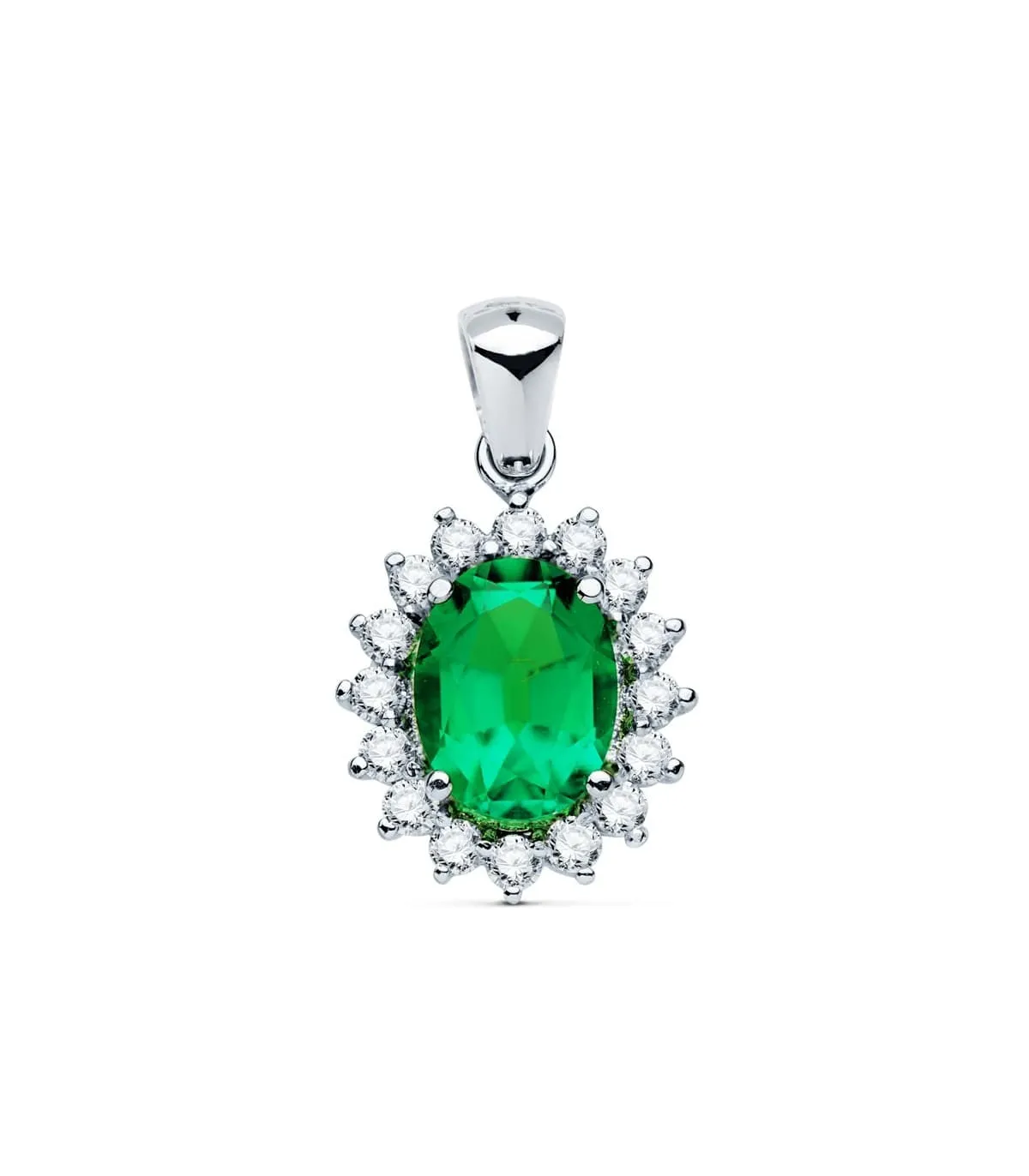Colgante Galadriel OB 18K Esmeralda 1.74 Q Diamantes