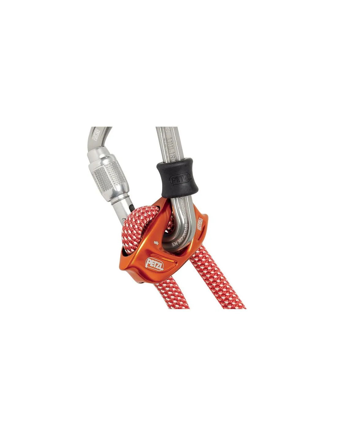 Conector de Escalada Petzl Dual Asjust Lanyard Rojo