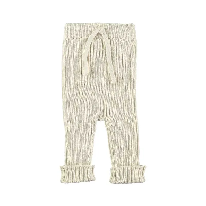 Conjunto bebé tricot color cream trenzado de liandme