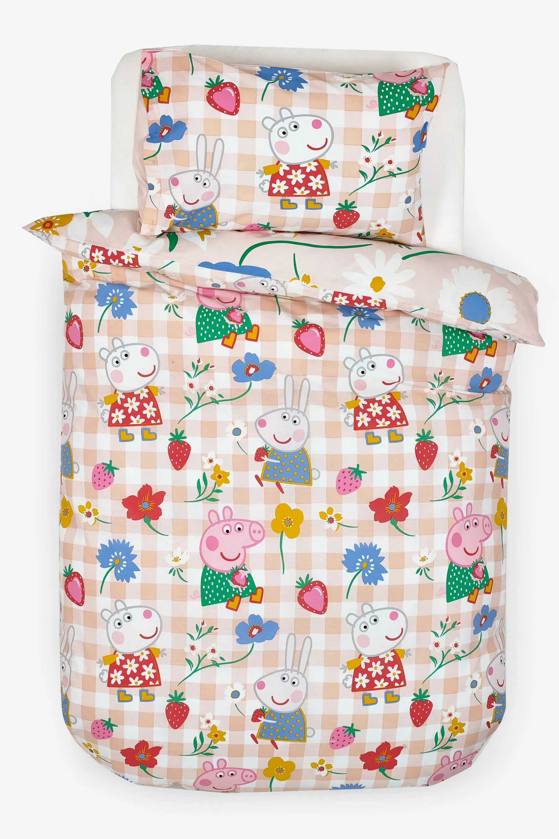 Conjunto de funda de edredón y funda de almohada con diseño de Peppa Pig