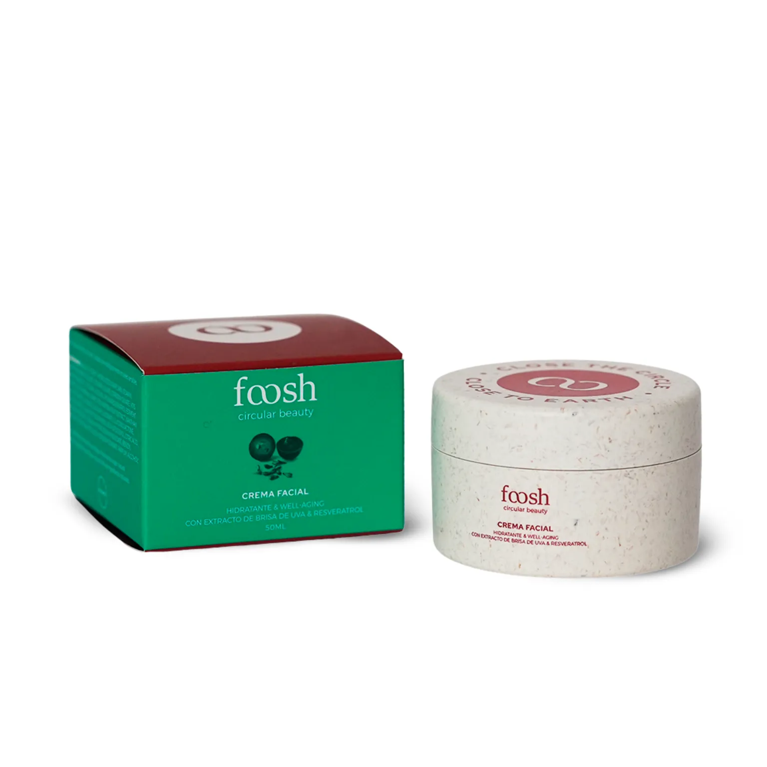 CREMA FACIAL | HIDRATANTE & WELLAGING | CON EXTRACTO DE BRISA DE UVA & RESVERATROL