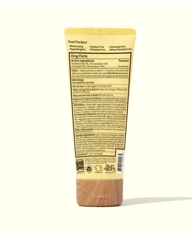 Crema Solar Facial Sun Bum Original SPF 50 Sunscreen Face Lotion 88ml