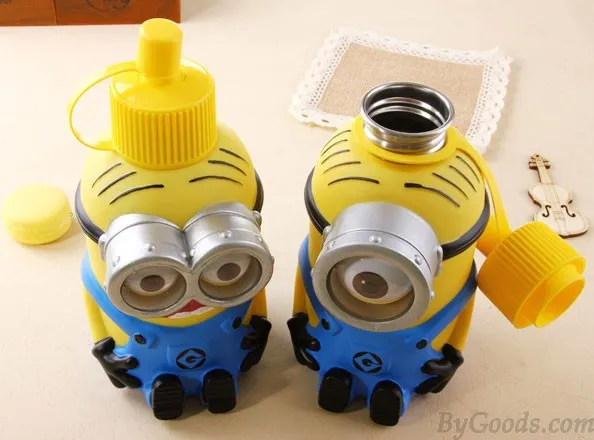 Cute Minions Cartoon Stainless Steel Big Vacuum Cup