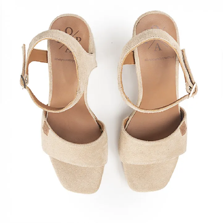 CUñA TACON VAO SERRAJE BEIGE POPA