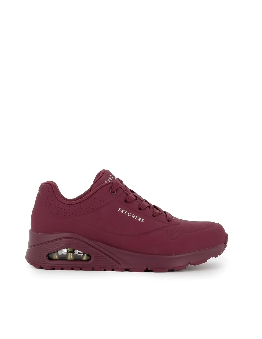 Deportiva cordón plataforma rosa Skechers