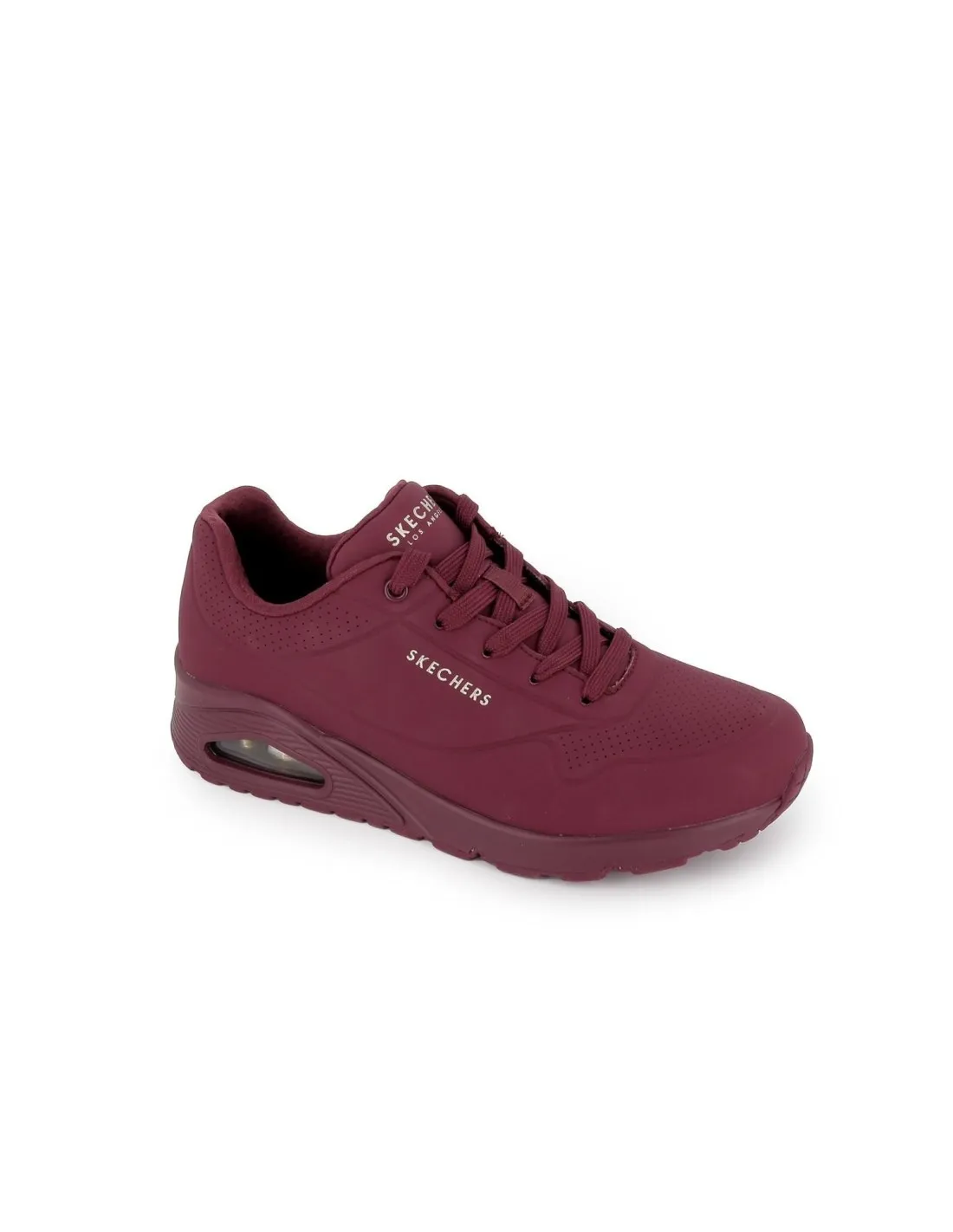 Deportiva cordón plataforma rosa Skechers