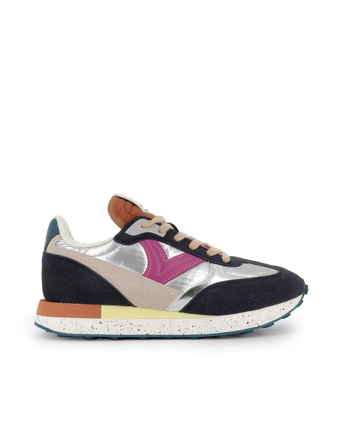 Deportivas urbanas nylon detalles azul marino VICTORIA