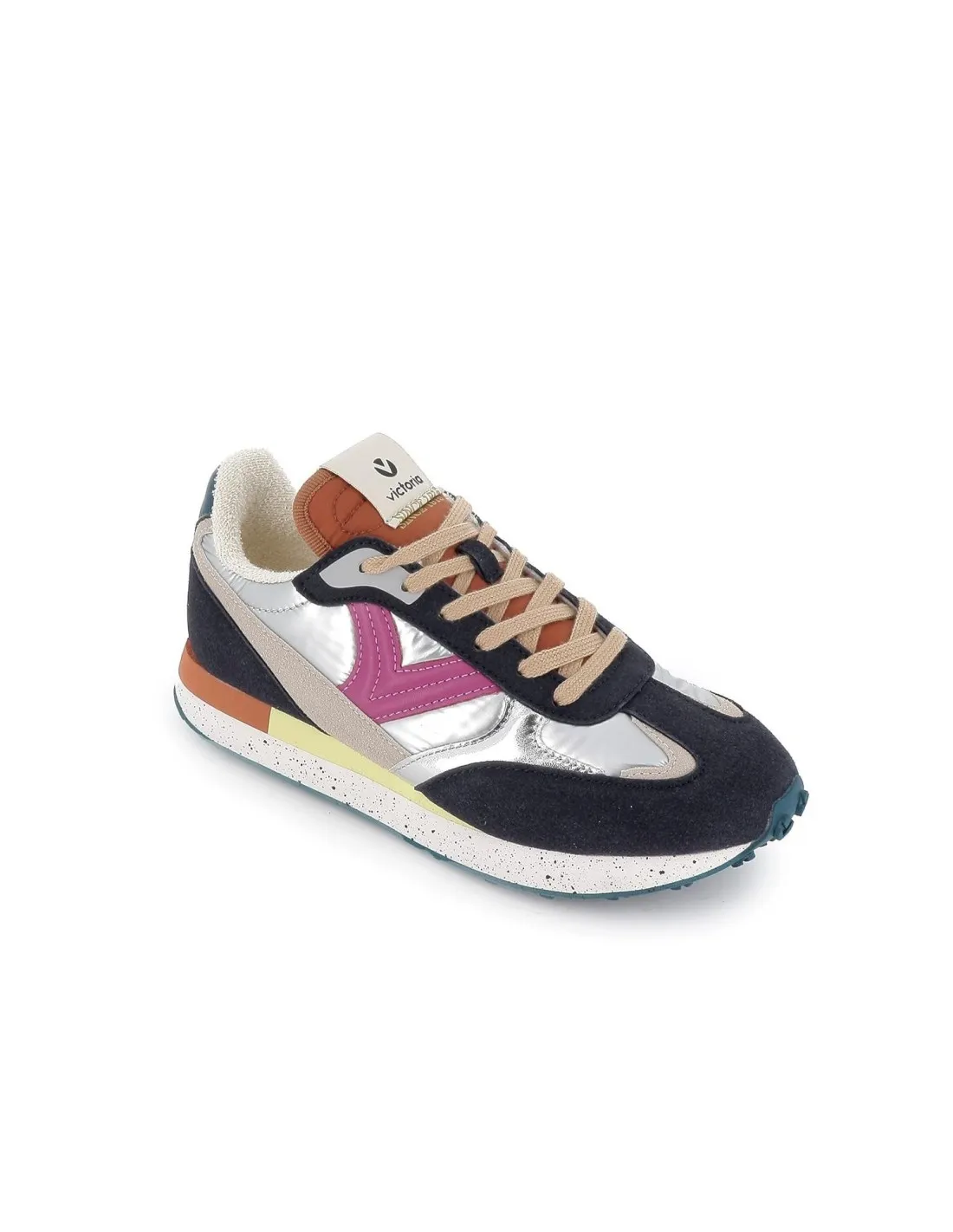 Deportivas urbanas nylon detalles azul marino VICTORIA