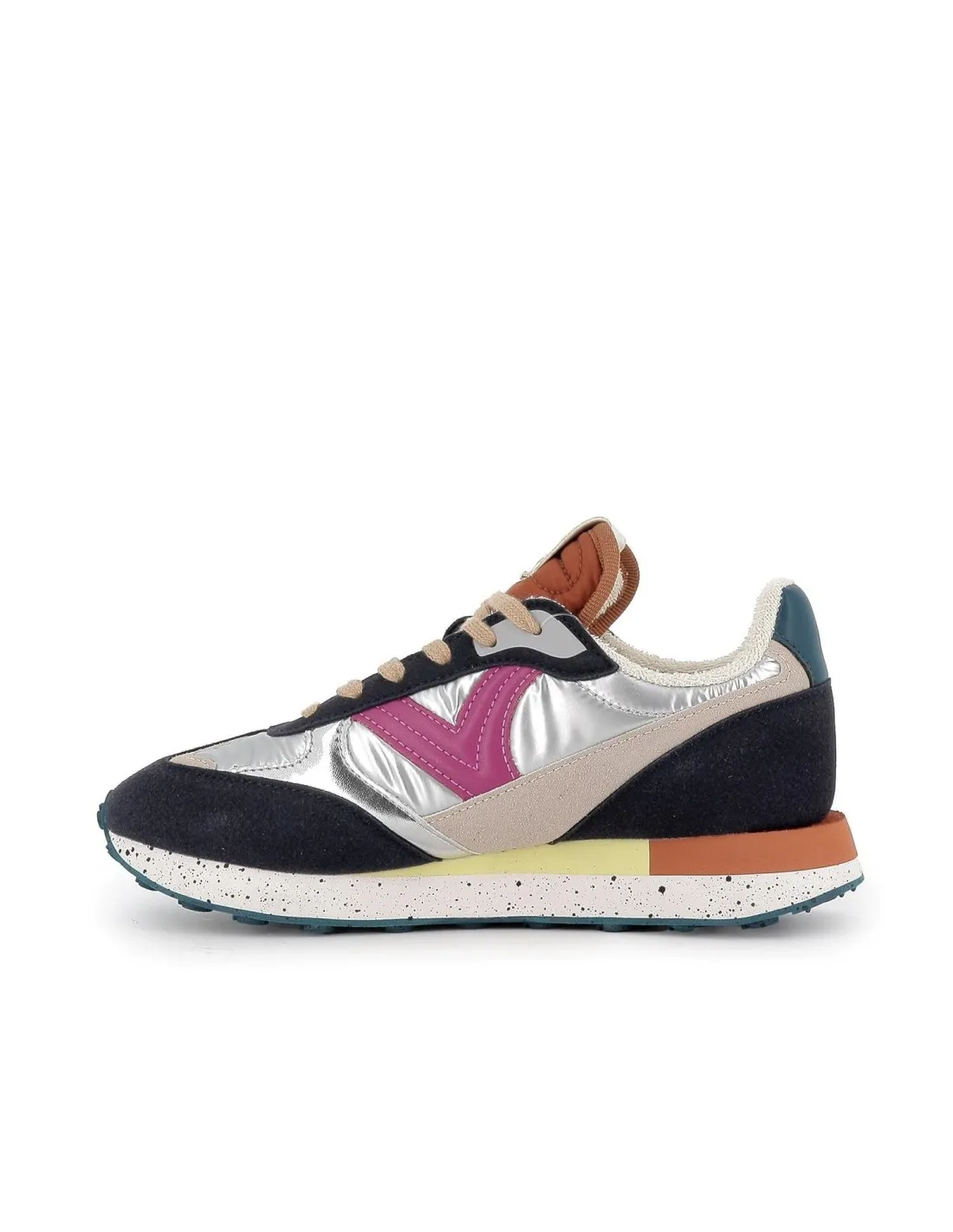Deportivas urbanas nylon detalles azul marino VICTORIA