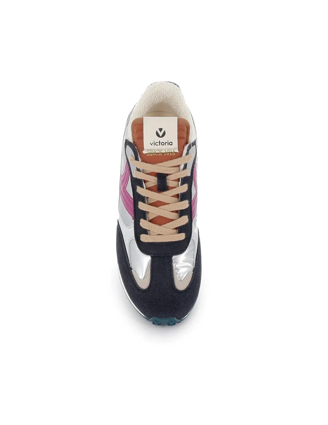 Deportivas urbanas nylon detalles azul marino VICTORIA
