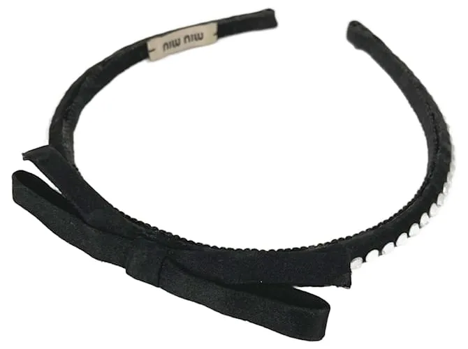 Diadema de cabello negro Miu Miu Katyusha 
