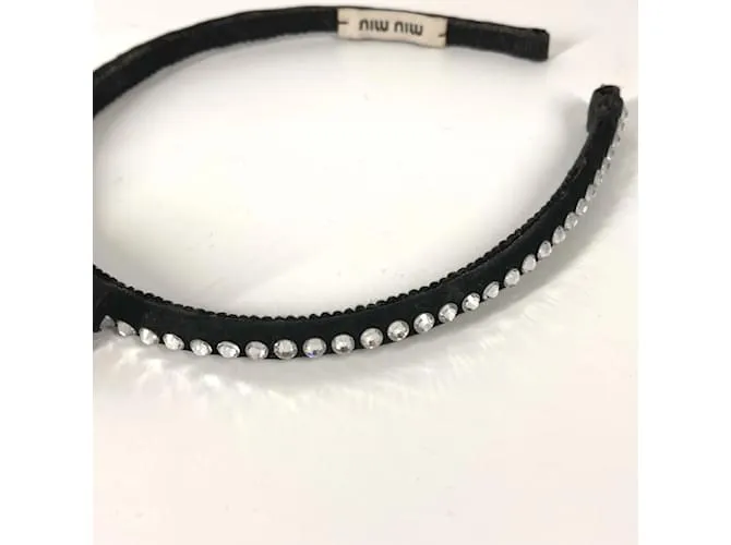 Diadema de cabello negro Miu Miu Katyusha 