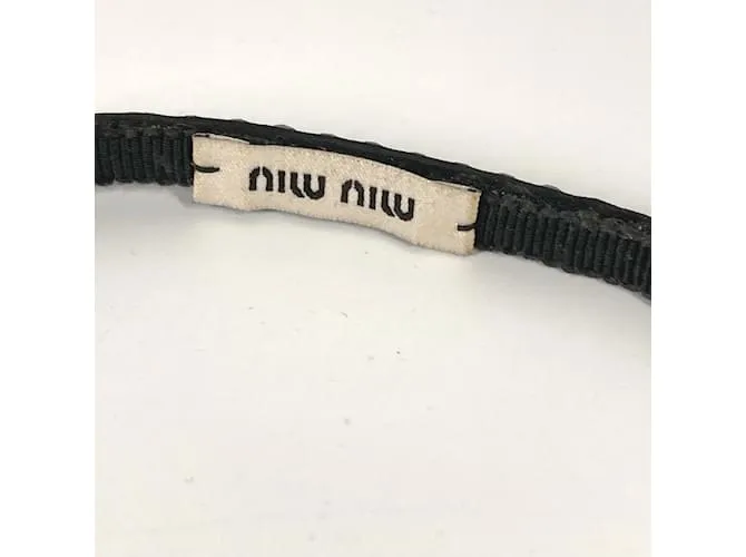 Diadema de cabello negro Miu Miu Katyusha 