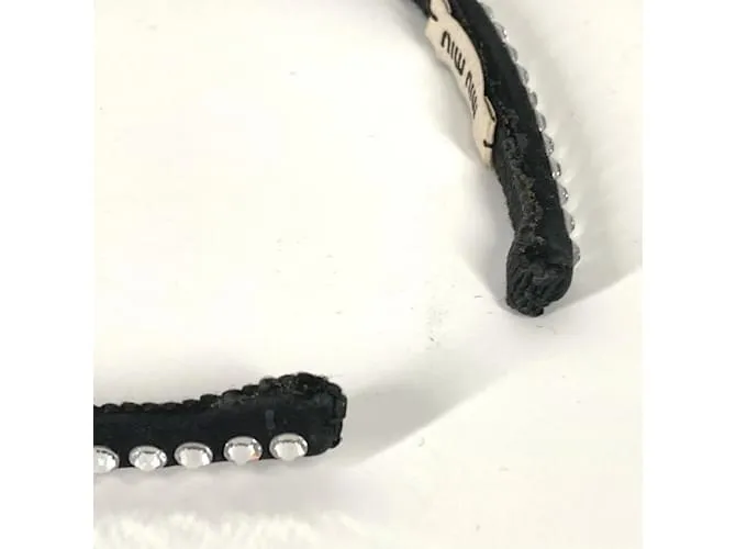 Diadema de cabello negro Miu Miu Katyusha 