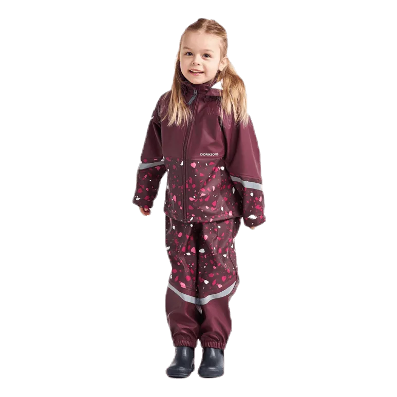 Didriksons Waterman Printed Rain Set Purple