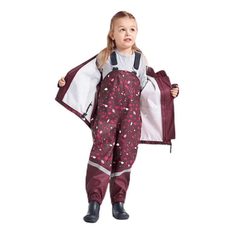 Didriksons Waterman Printed Rain Set Purple