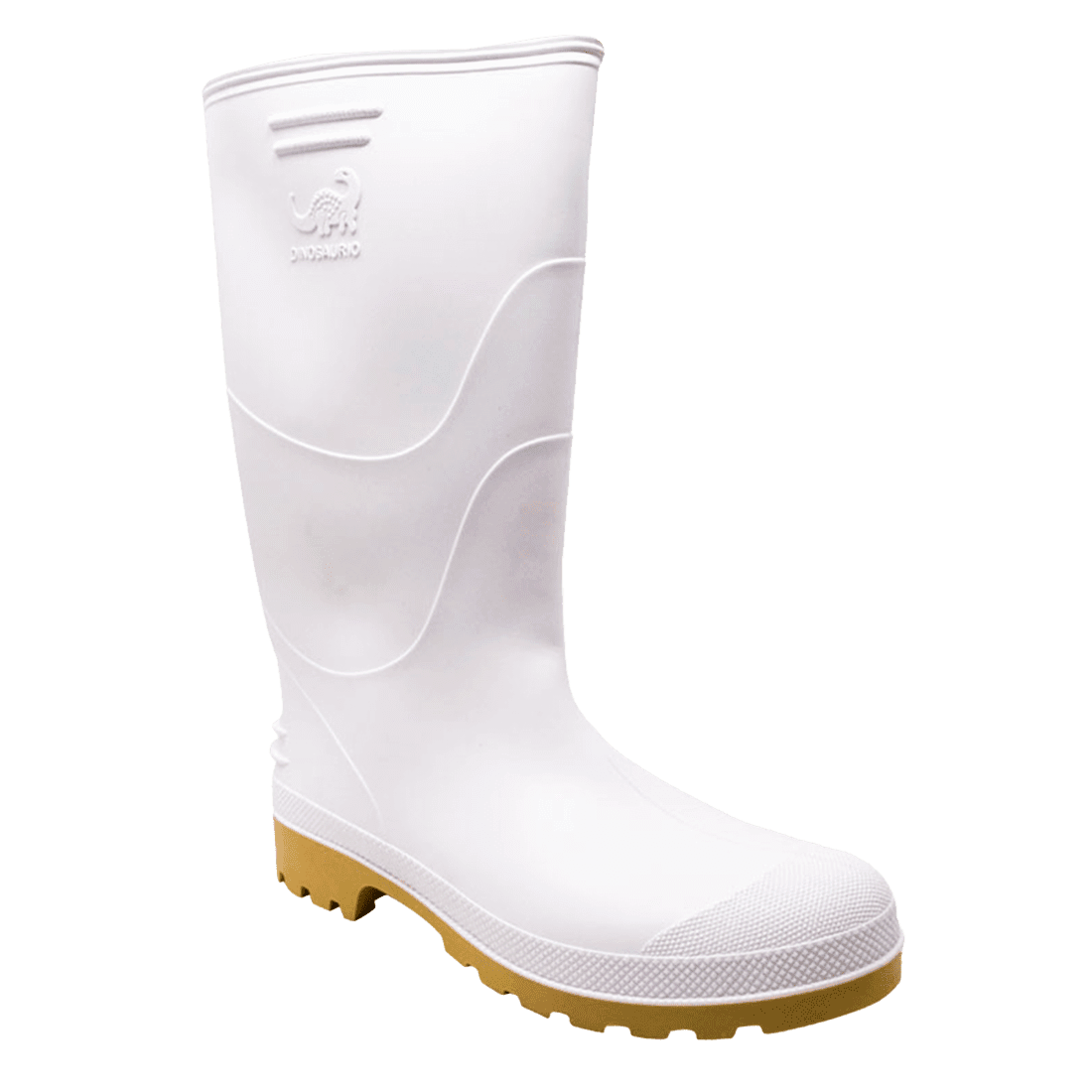 DINOSAURIO PP1015B03 TALLA 34 PAR DE BOTAS DE PVC ANTIDESLIZANTES BLANCAS ALTAS