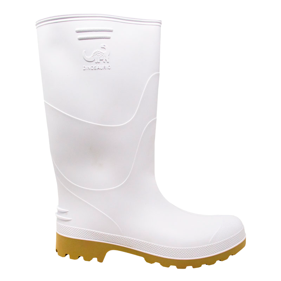 DINOSAURIO PP1015B03 TALLA 34 PAR DE BOTAS DE PVC ANTIDESLIZANTES BLANCAS ALTAS