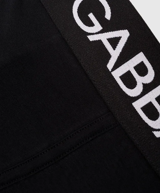 Dolce&Gabbana A set of black boxer briefs with a logo pattern