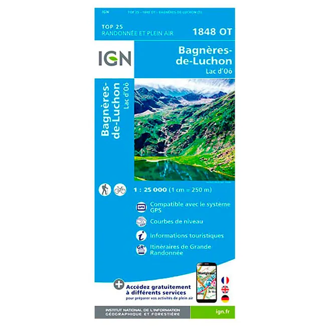 ED. IGN FRANCE BAGNèRESDELUCHON 1:25000 (2022)