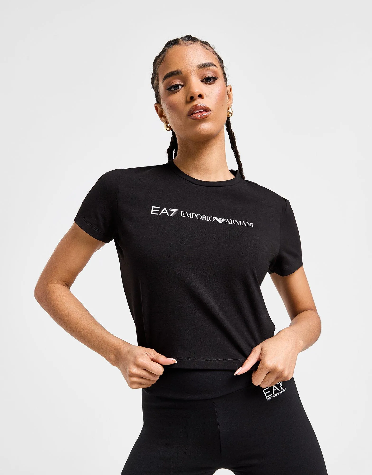 Emporio Armani EA7 Camiseta Logo Slim Crop