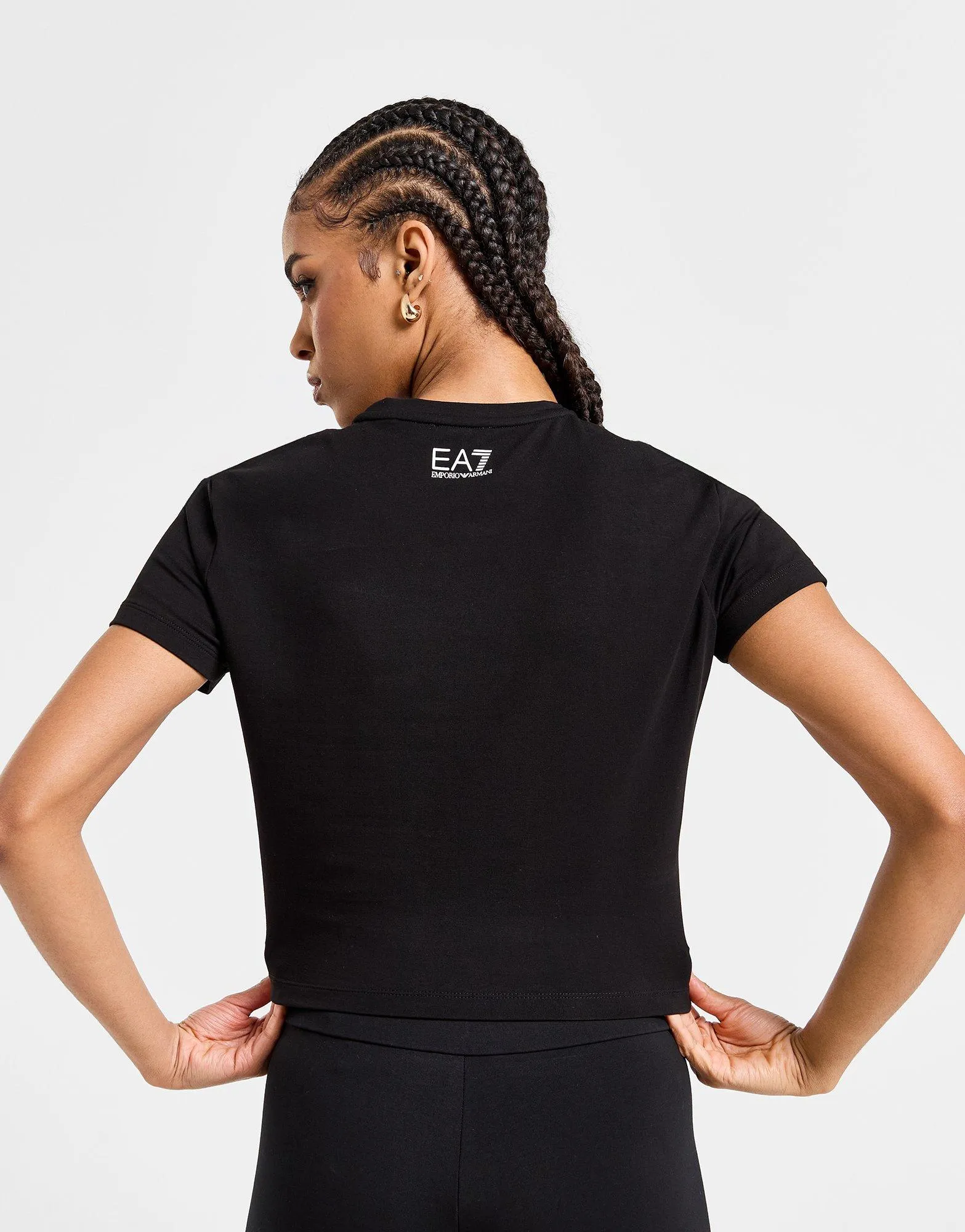 Emporio Armani EA7 Camiseta Logo Slim Crop