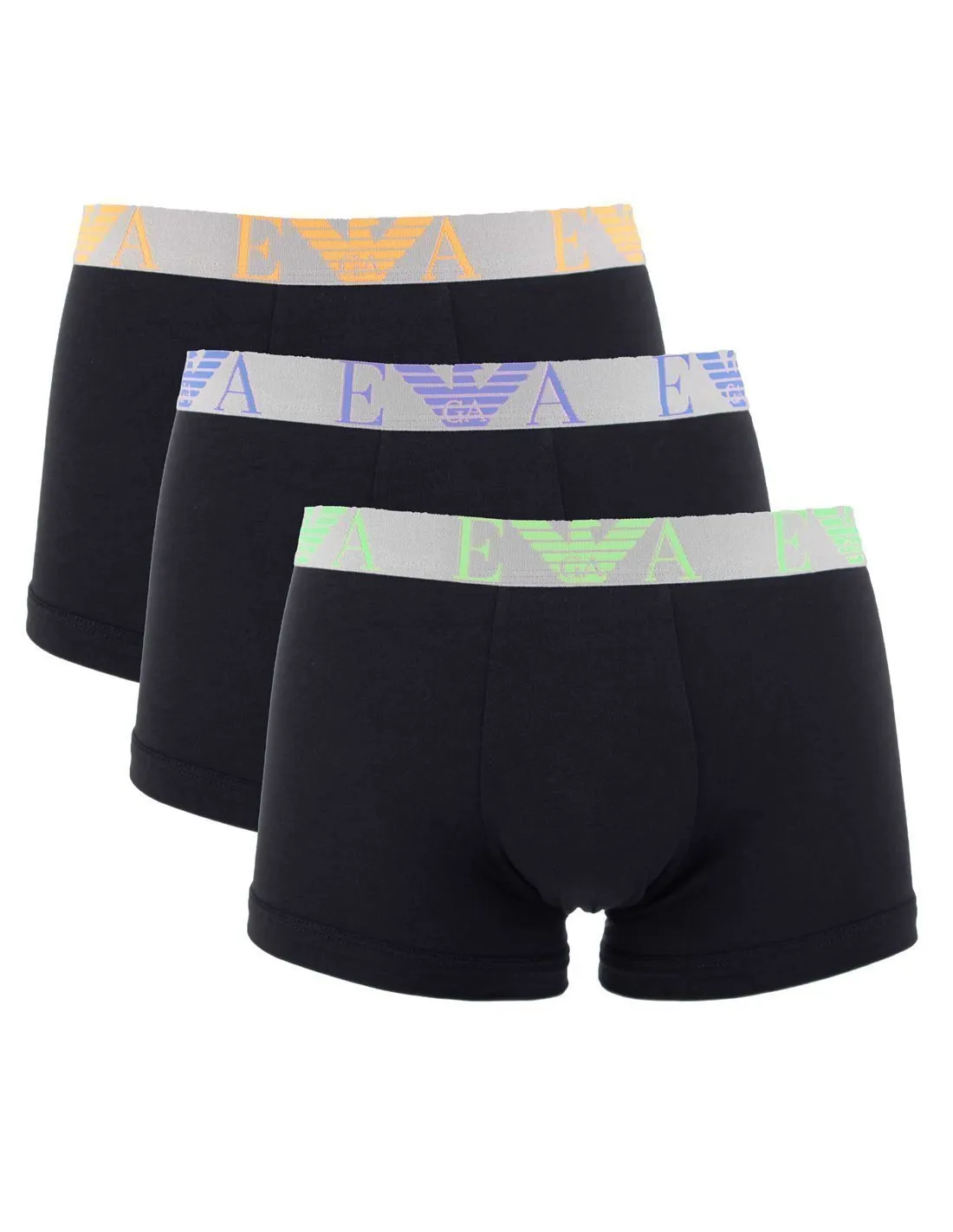 EMPORIO ARMANI  PACK 3 STRETCH COTTON NEGROS 111357 4R715 29821 HOMBRE