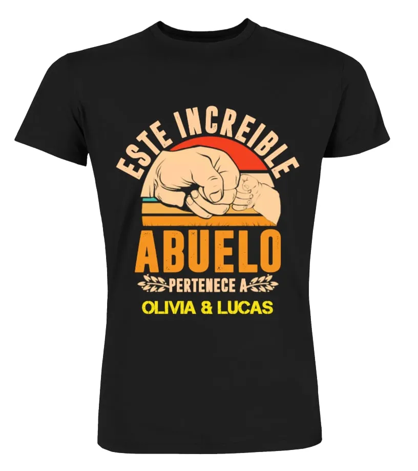 Este increíble abuelo pertenece Olivia & Lucas Camisetas Cuello Redondo Premium Unisex