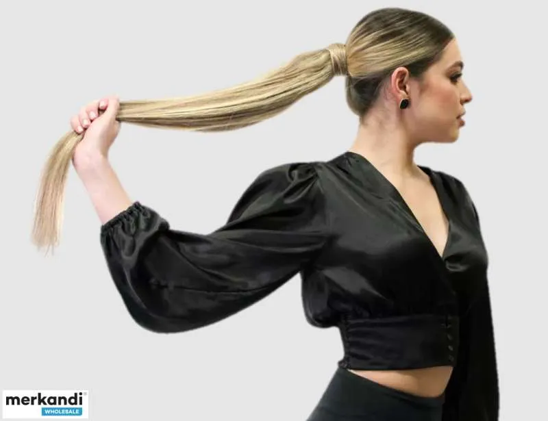 Extensiones de cabello de cola de caballo rubia: ¡eleva tu estilo de cola de caballo!
