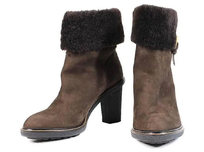 Fendi botines Chocolate 