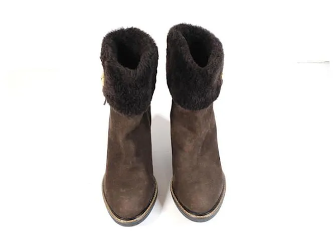 Fendi botines Chocolate 