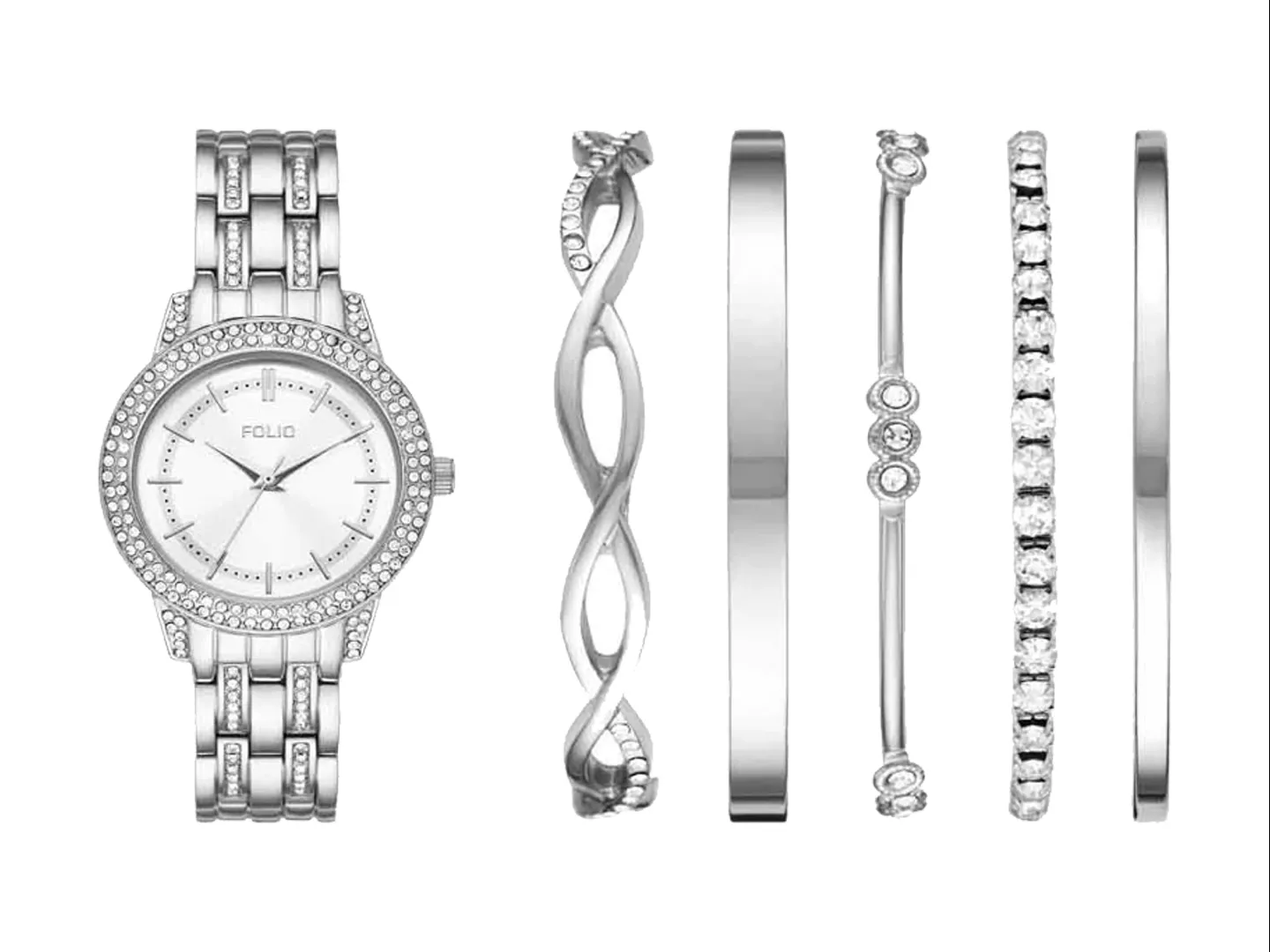 Folio Fmdfl 2022 Plata Reloj Dama Set 6 Pzas Dama          (010)