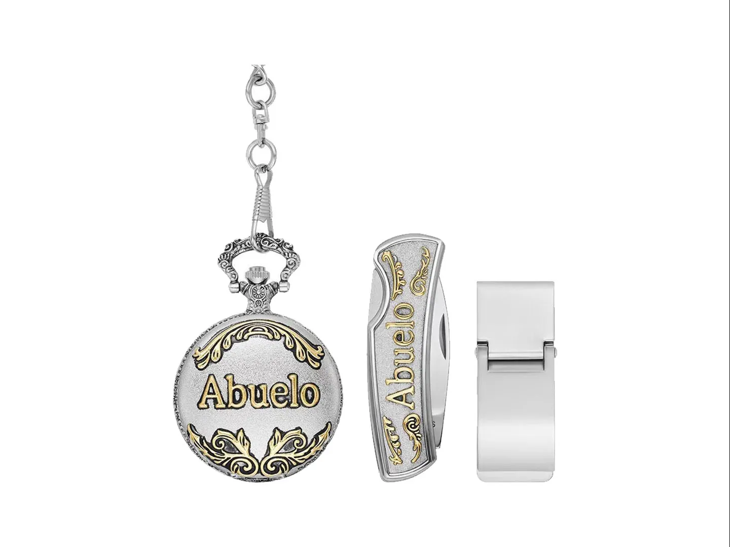 Folio Fmdfl 6026 Plata/oro Reloj Caballero Set 3 Pzas Caballero          (010)