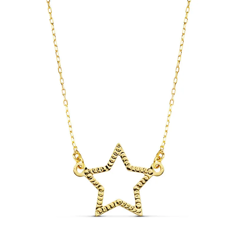 Gargantilla Oro Estrella 14x11mm.