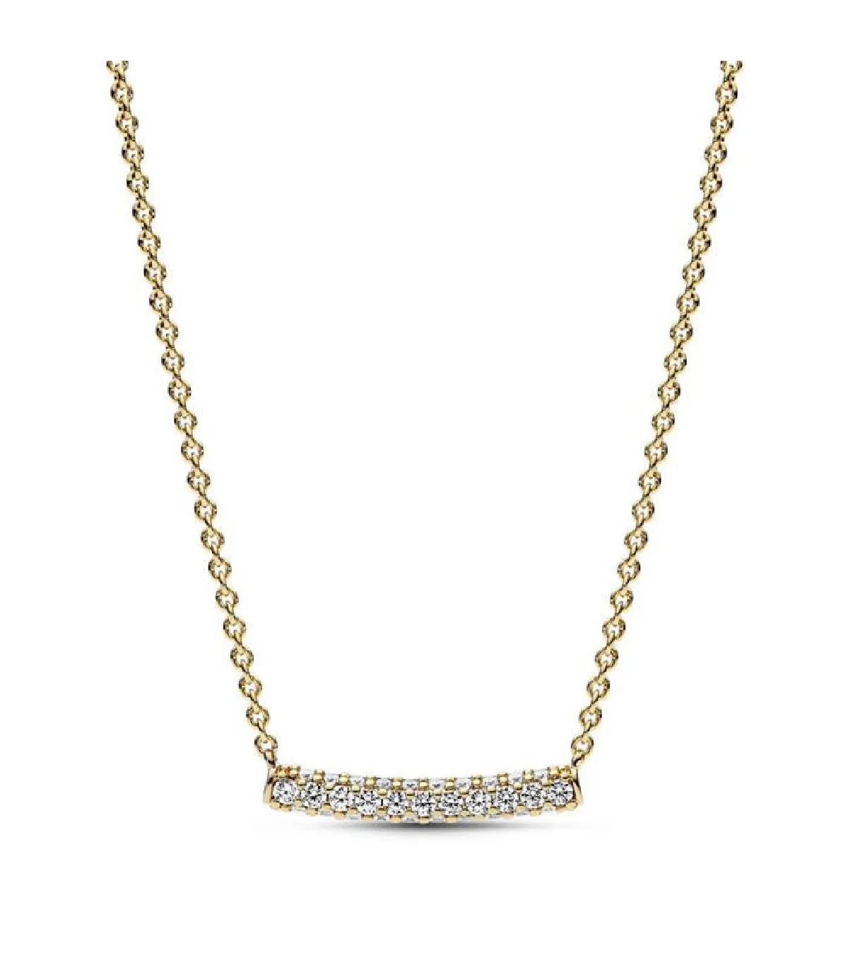 GARGANTILLA PANDORA BAñO ORO FILA DE CIRCONITAS EN PAVé  362635C01