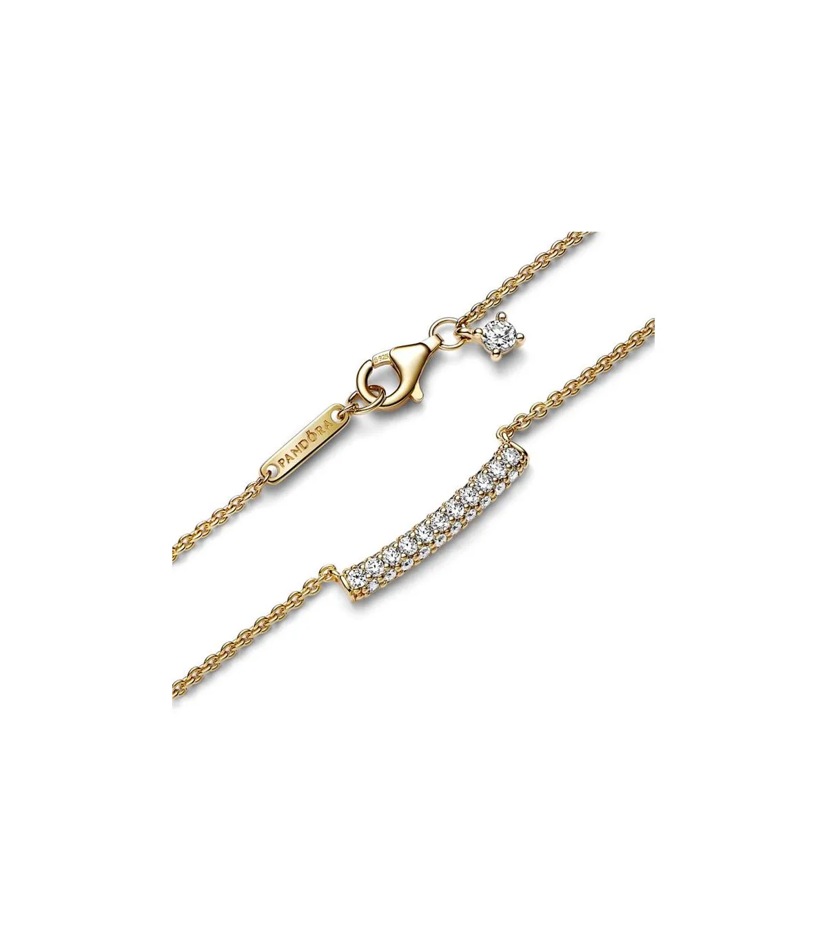GARGANTILLA PANDORA BAñO ORO FILA DE CIRCONITAS EN PAVé  362635C01