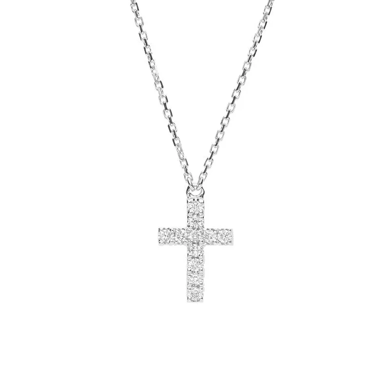 Gargantilla "Cruz Diamantes" oro 18k y diamantes